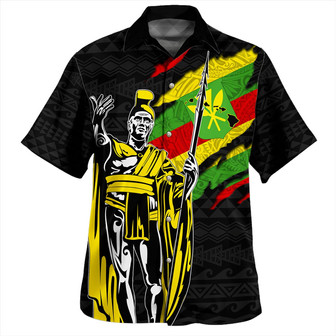 Tribal Kanaka Maoli King Hawaii Hawaiian Shirt Kamehameha Crack Style | Newhawaiianshirts