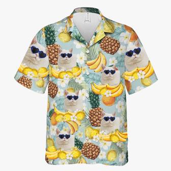 Tropical Fruit Pattern Dog & Cat Personalized Custom Unisex Hawaiian Shirt Upload Image, Dog Face, Cat Face | Newhawaiianshirts DE