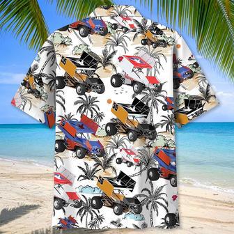 Tropical Sprint Car Racing Hawaiian Shirt, Aloha Car Racing Hawaiian Shirt | Newhawaiianshirts