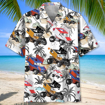 Tropical Sprint Car Racing Hawaiian Shirt, Aloha Car Racing Hawaiian Shirt | Newhawaiianshirts