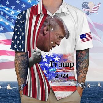 Trump 2024 Save America Again Hawaii Shirt 62513, Trum Lover Summer Shirt Patriotic Gift | Newhawaiianshirts AU