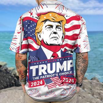 Trump The Patriot's Choice 2024 Hawaiian Shirt, 4 Of July Trump Hawaii Shirt Trump Fans | Newhawaiianshirts CA