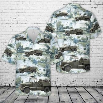 US Army Diamond T with trailer Hawaiian Shirt for Men, Veteran | Newhawaiianshirts CA