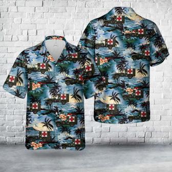 US Army Dodge KD Ambulance Hawaiian Shirt for Men, Veteran | Newhawaiianshirts UK