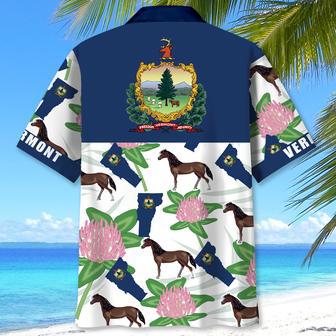 Vermont State Proud Hawaiian Shirt for Men, Women, Vermont Summer Beach Shirt Summer Vibes | Newhawaiianshirts CA