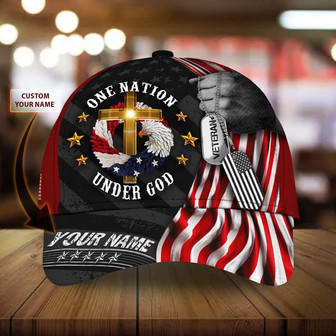 Veteran One Nation Under God Classic Cap Personalized - Monsterry
