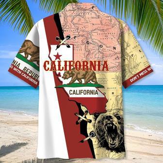 Vintage California State Map Proud Hawaiian Shirt for Men, Women, California Summer Beach Shirt | Newhawaiianshirts UK