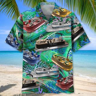 Vintage Pontoon Boat Hawaiian Shirt for Men, Women, Pontoon Summer Beach Shirt | Newhawaiianshirts AU