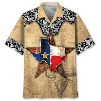 Vintage Texas The Lone Star State Hawaiian Shirt for Men, Cowboy, Cowgirl | Newhawaiianshirts