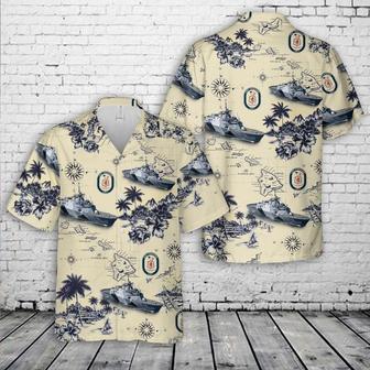 Vintage US Navy USS Freedom Hawaiian Shirt for Men, Dad, Veteran | Newhawaiianshirts AU