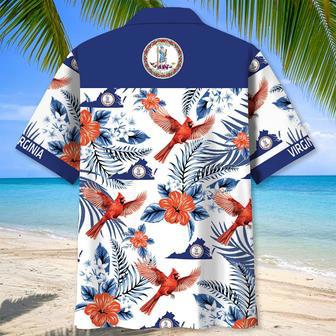 Virginia Hummingbird Proud State Hawaiian Shirt for Men, Women, Virginia Tropical Hawaiian Summer Beach Shirt | Newhawaiianshirts AU