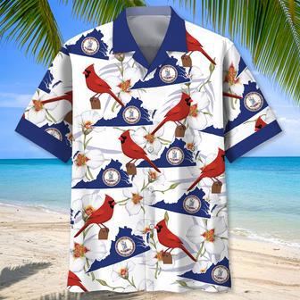 Virginia Proud Hawaiian Shirt for Men, Women, Virginia Tropical Hawaiian Summer Beach Shirt | Newhawaiianshirts AU