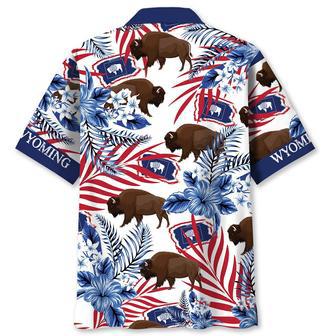 Wyoming Hawaiian Shirt Tropical Aloha Wyoming Bison Hawaiian Shirt for Men, Women | Newhawaiianshirts UK