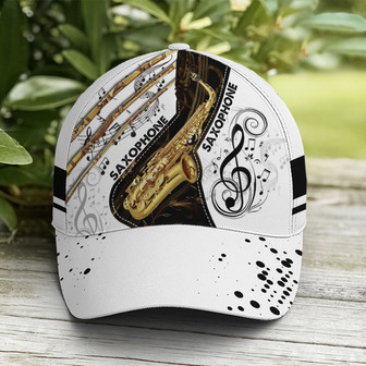 Baseball Cap For Saxophone Lovers Two-tone Pattern - Monsterry