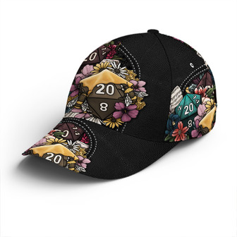D And D Floral Colorful Flowers Classic Baseball Cap - Monsterry