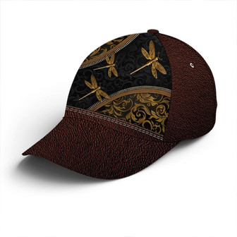 Dragonfly Leather Style Classic Baseball Cap - Monsterry