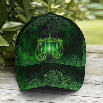 Libra Green Galaxy Pattern Baseball Cap - Monsterry
