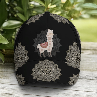 Llama Mandala Pattern Baseball Cap - Monsterry