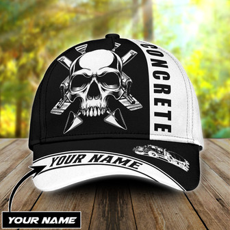 Personalized Concrete Finisher Equipment Skull Full Print Baseball Cap Classic Cap Hat For Men And Women - Monsterry
