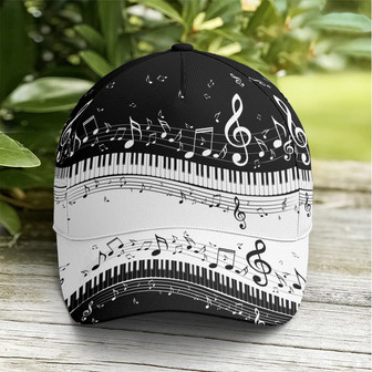 Piano Music Vector Art Baseball Cap - Monsterry