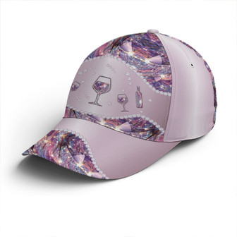 Purple Metallic Style Wine Baseball Cap For Wine Lovers - Monsterry