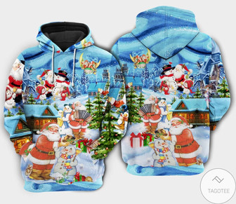 Real Christmas Vibe Santa Snow White All Over Print Hoodie, Christmas Gift Family Memebers - Monsterry