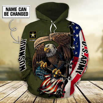 U.S Army Customized Memorial Day Veteran Hoodie - Monsterry