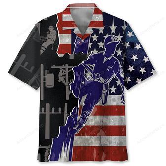 American Lineman Proud Hawaiian Shirt | Newhawaiianshirts UK