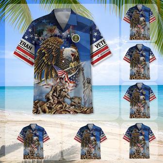 American Pride US Veterans Hawaiian Shirt | Newhawaiianshirts UK