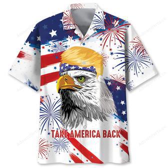 Bald Eagle Take It Back Hawaiian Shirt | Newhawaiianshirts AU