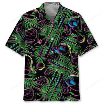 Baseball Neon Tropical Hawaiian Shirt | Newhawaiianshirts DE