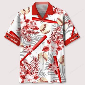 baseball red hawaiian shirt | Newhawaiianshirts UK