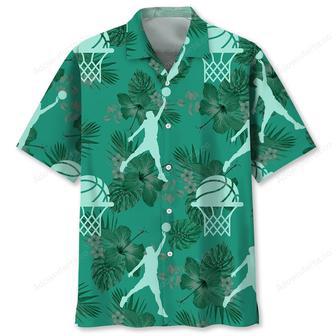 Basketball Kelly Green Hawaiian Shirt | Newhawaiianshirts UK