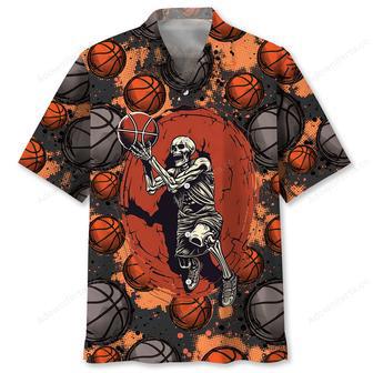 Basketball Skull Hawaiian Shirt | Newhawaiianshirts UK