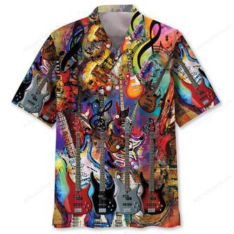 Bass Guitar Art Hawaiian Shirt Men | Newhawaiianshirts UK