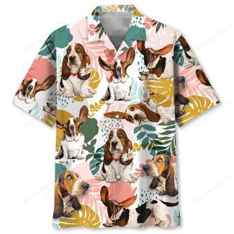 Basset Hound Tropical Hawaiian Shirt | Newhawaiianshirts CA