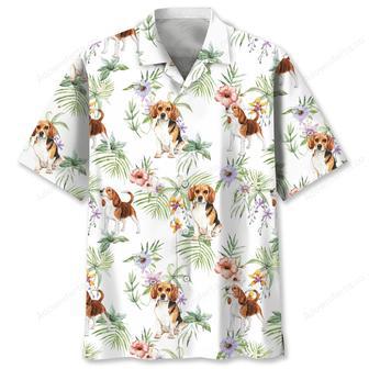 Beagle Tropical Flower Hawaiian Shirt | Newhawaiianshirts CA