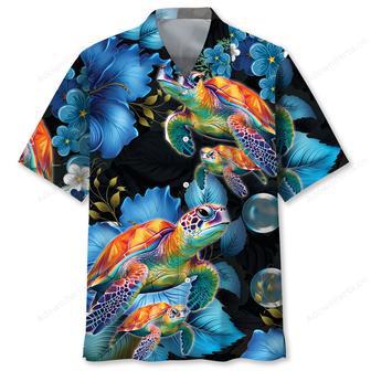 Beautiful Turtle Flower Hawaiian Shirt | Newhawaiianshirts CA