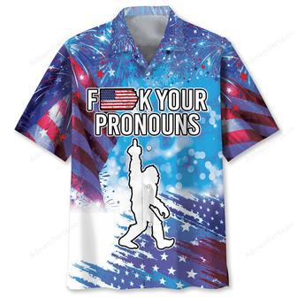 Bigfoot F..k Your Pronouns Hawaiian Shirt | Newhawaiianshirts UK