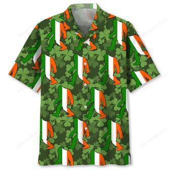 Bigfoot Green Irish St.Patrick Day Hawaiian Shirt | Newhawaiianshirts UK