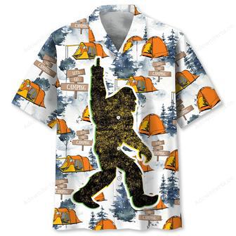 Bigfoot Let's Go Camping Hawaiian Shirt | Newhawaiianshirts