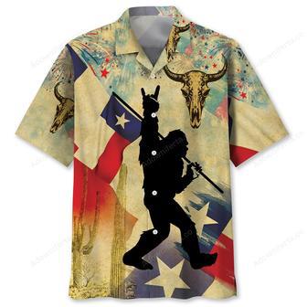 Bigfoot Texas Happy July Vintage Hawaiian Shirt | Newhawaiianshirts AU