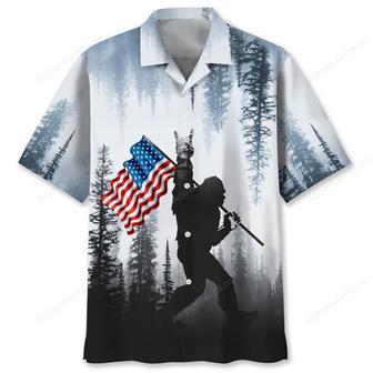 Bigfoot Usa Flag Hawaiian Shirt | Newhawaiianshirts UK