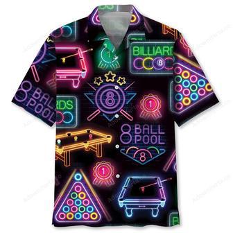 Billiard Neon Black Hawaiian Shirt | Newhawaiianshirts UK