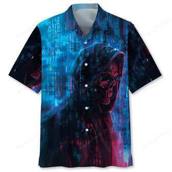 Binary Skull Hawaiian Shirt | Newhawaiianshirts UK