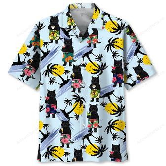 Black Cat Summer Hawaiian Shirt | Newhawaiianshirts UK