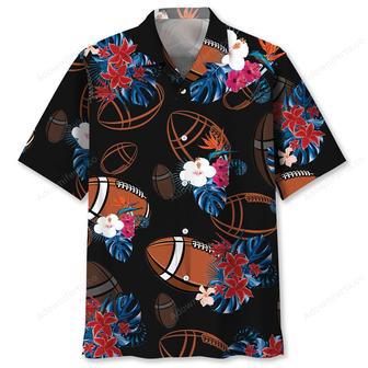 Black Football Nature Hawaiian Shirt | Newhawaiianshirts UK