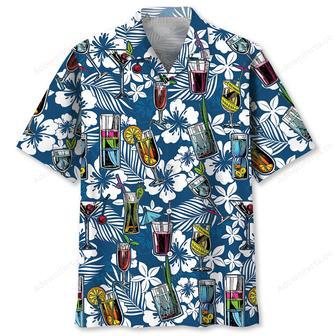 Blue Style Cocktail Bartender Hawaiian Shirt | Newhawaiianshirts UK