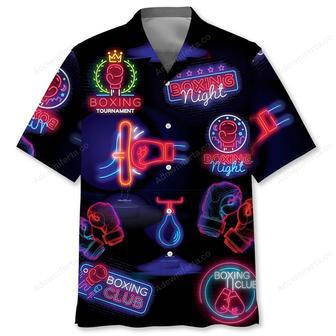 Boxing Neon Sign Hawaiian Shirt | Newhawaiianshirts UK