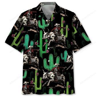 Cactus Cowboy Riding Bull Hawaiian Shirt | Newhawaiianshirts UK